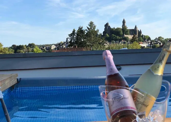 4 Sterne Schlossblick Sauna Pool Whirlpool Pri Braunfels